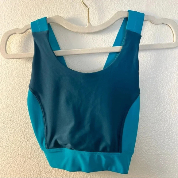 UV SKINZ‎ active Swim Top Bra Women's Size Small Padded Cups Blue Teal UPF 50 - Picture 3 of 15